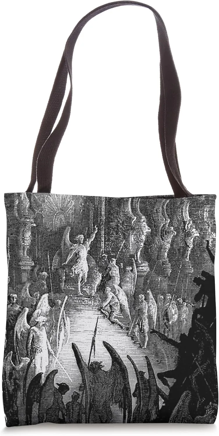 Satan in Council Gustave Dore Print Tote Bag