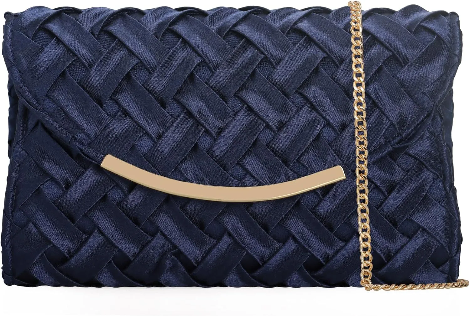 Satin Evening Bag Women Small Dressy Clutch Handbag Formal Purse for Wedding/Prom/Black tie Party