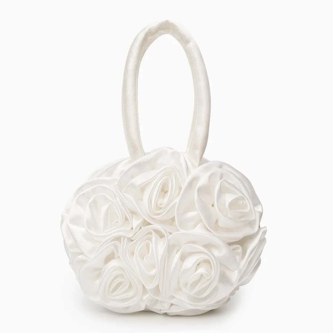 Satin Flower Handbag by Francine