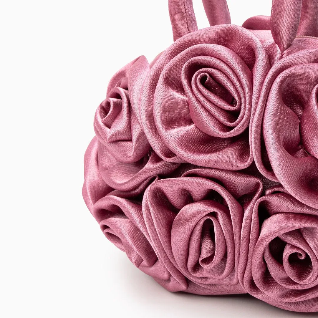 Satin Flower Handbag by Francine