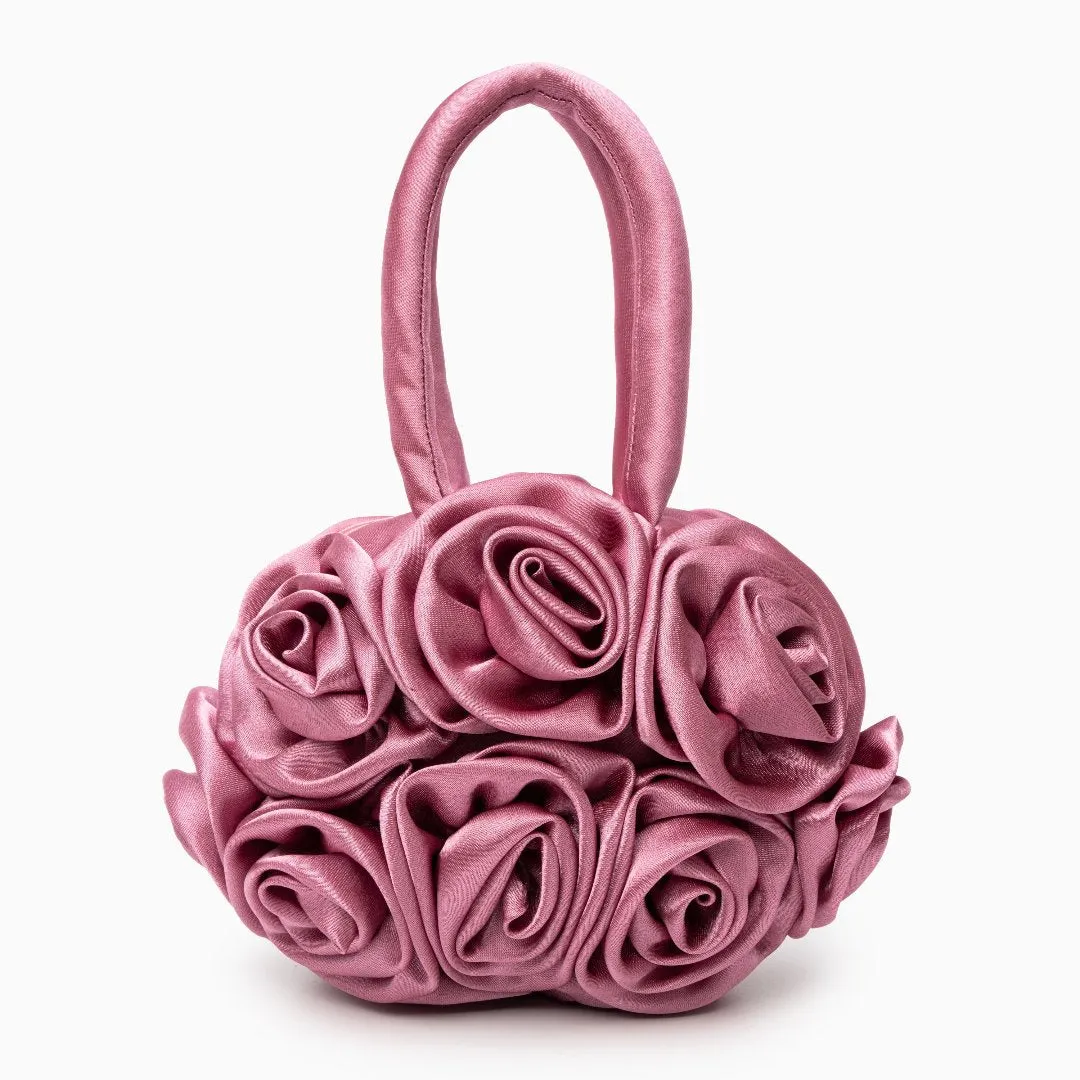 Satin Flower Handbag by Francine