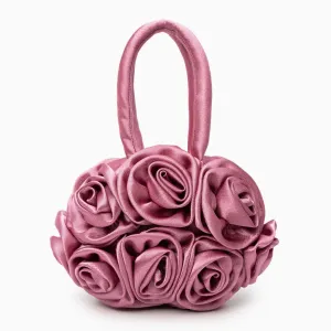Satin Flower Handbag by Francine