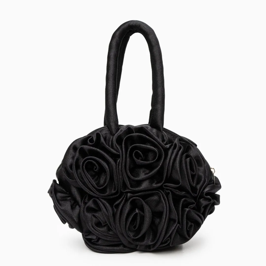 Satin Flower Handbag by Francine