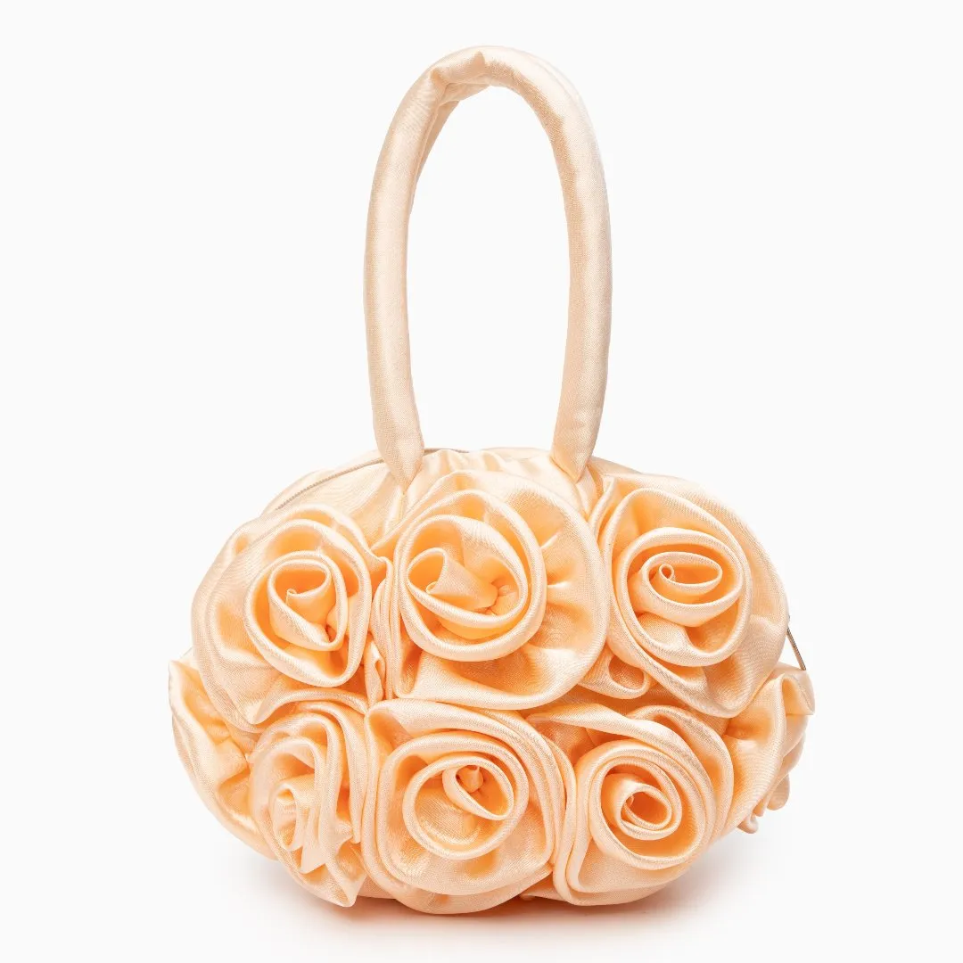 Satin Flower Handbag by Francine