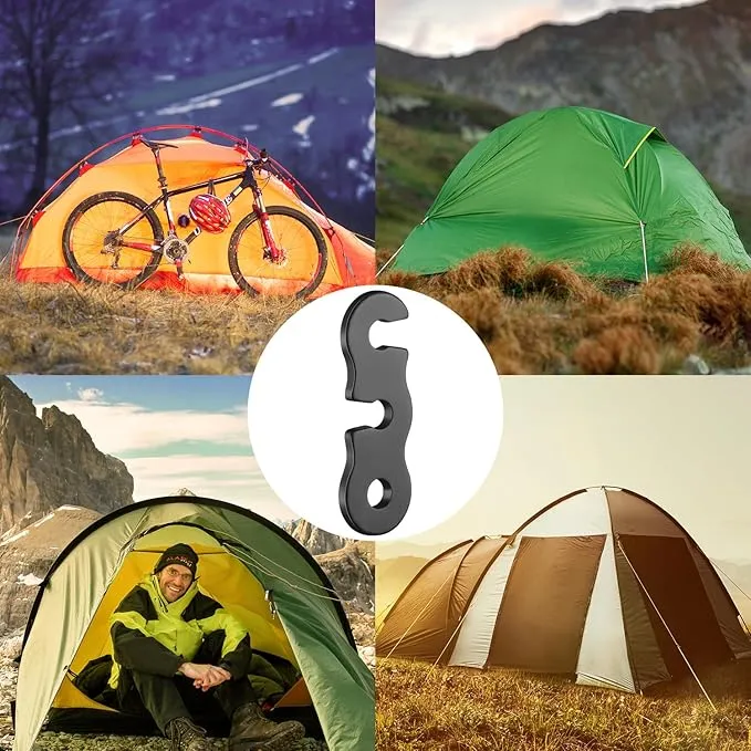 SATINIOR Guyline Tensioner Aluminum Alloy Guy Line Cord Adjusters Tent Rope Tensioners Paracord Tensioner for Outdoor Tent Camping Hiking Accessories