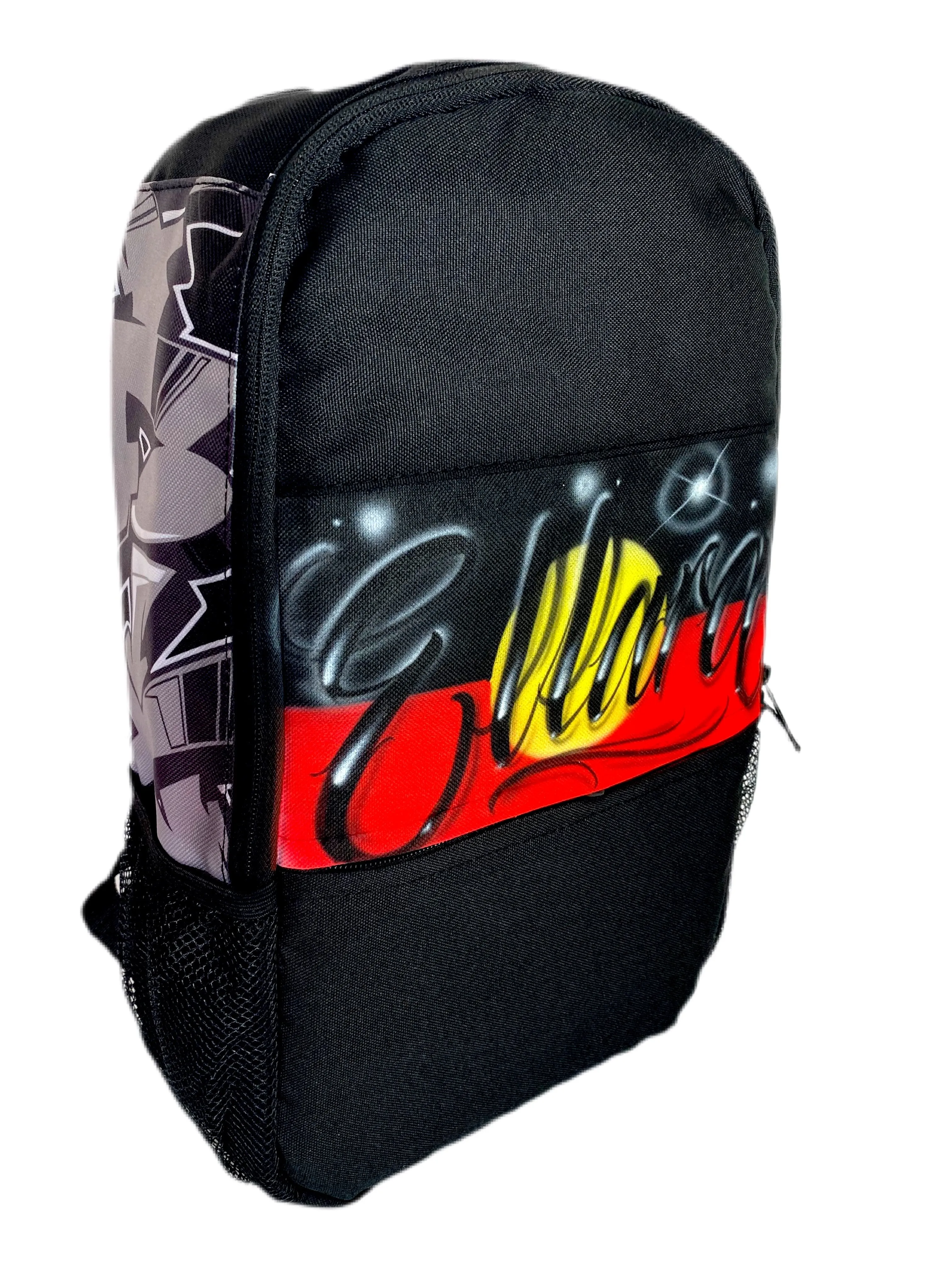 Script Aboriginal Flag Style - Custom Combo (AB) 1x Backpack, 1x Lunchbox, 1x Trucker Cap