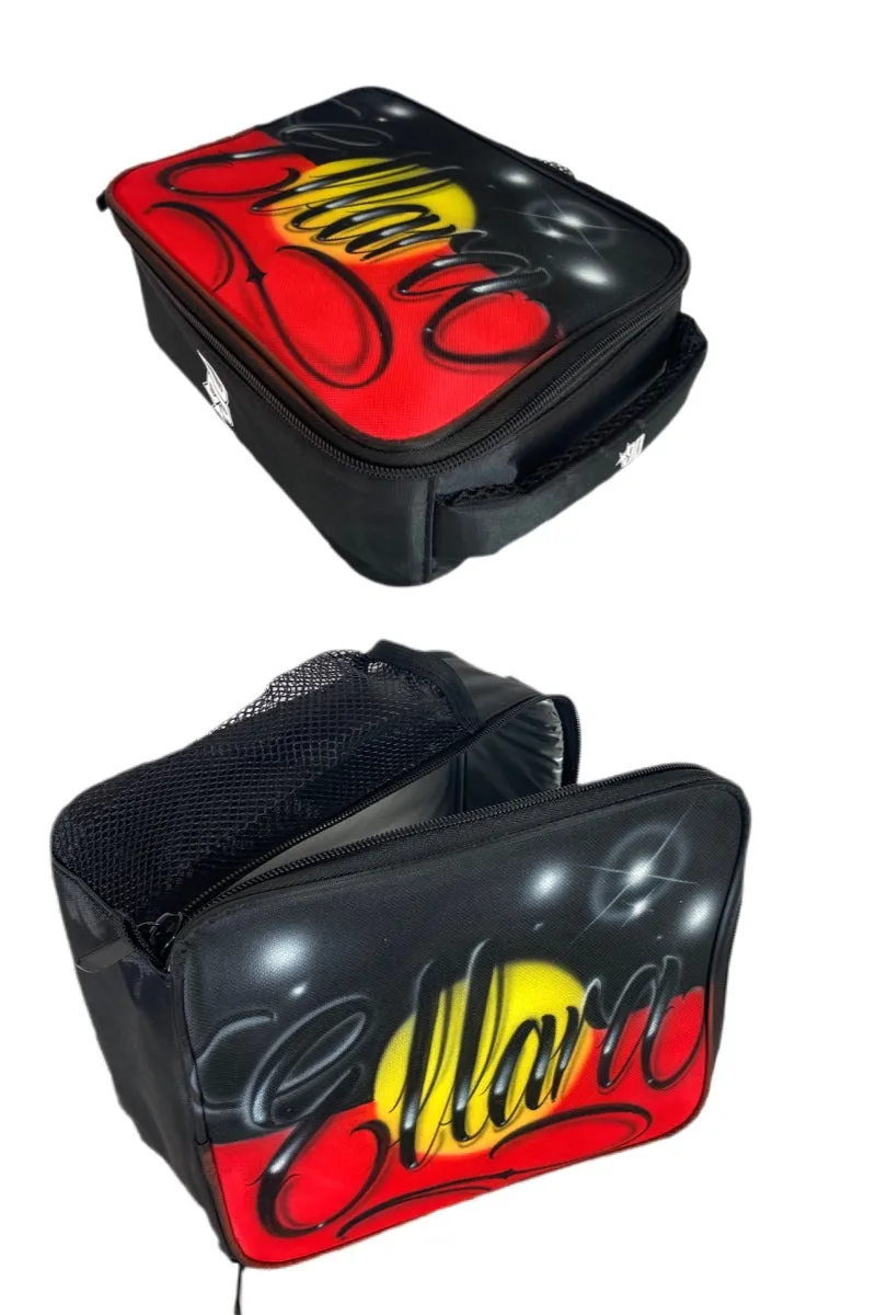 Script Aboriginal Flag Style - Custom Combo (AB) 1x Backpack, 1x Lunchbox, 1x Trucker Cap