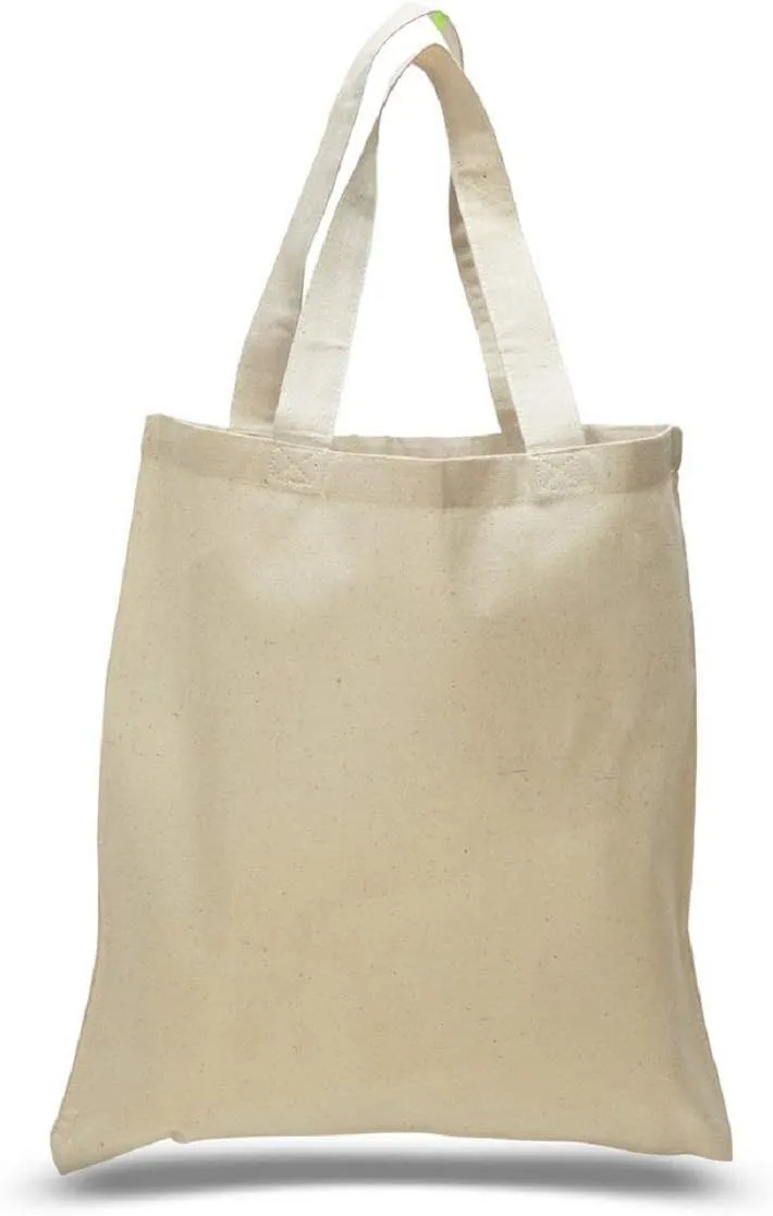 Set of 6 Blank Cotton Tote Bags Reusable 100% Cotton Reusable Tote Bags Natural