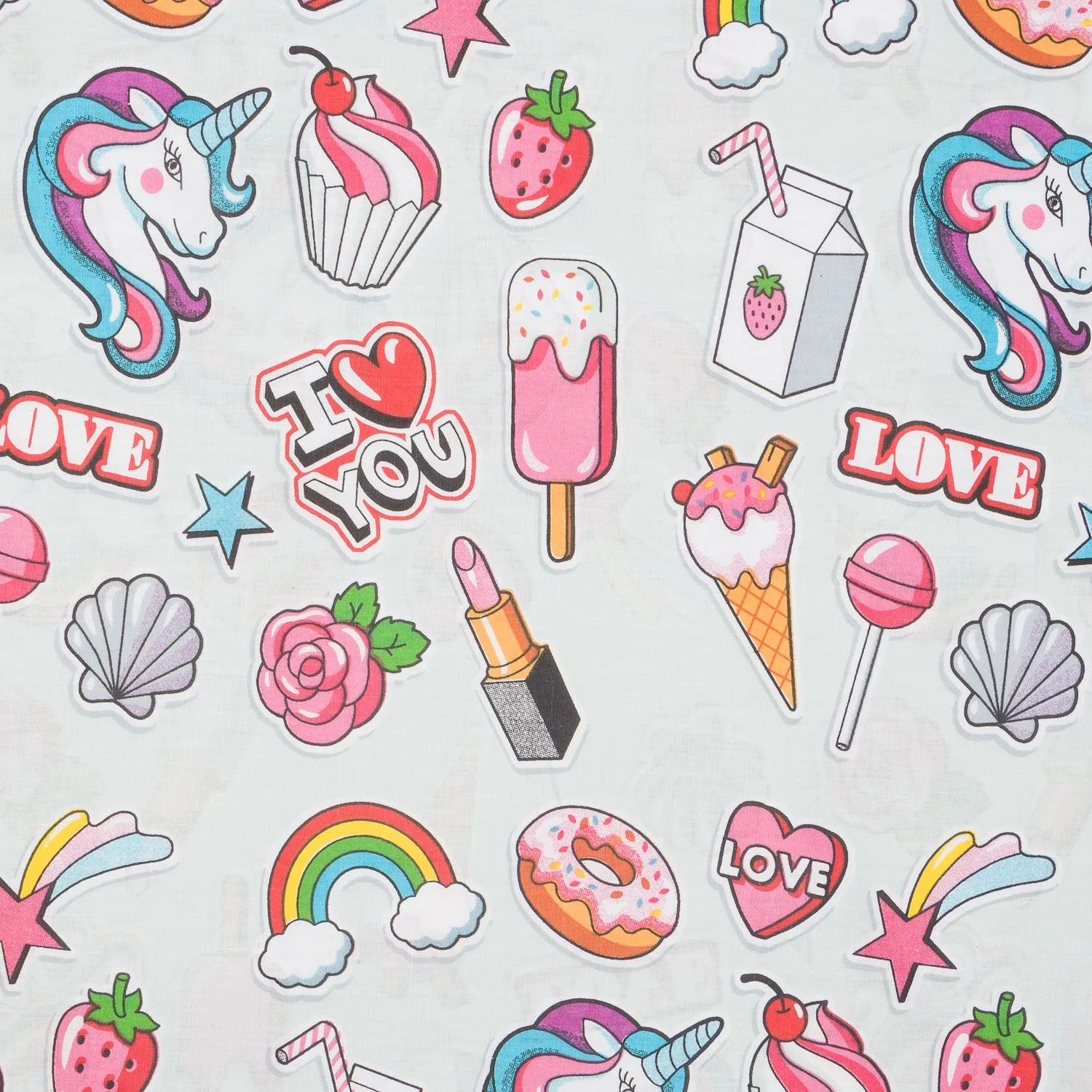 Sheeting Poly Cotton Unicorns 240cm