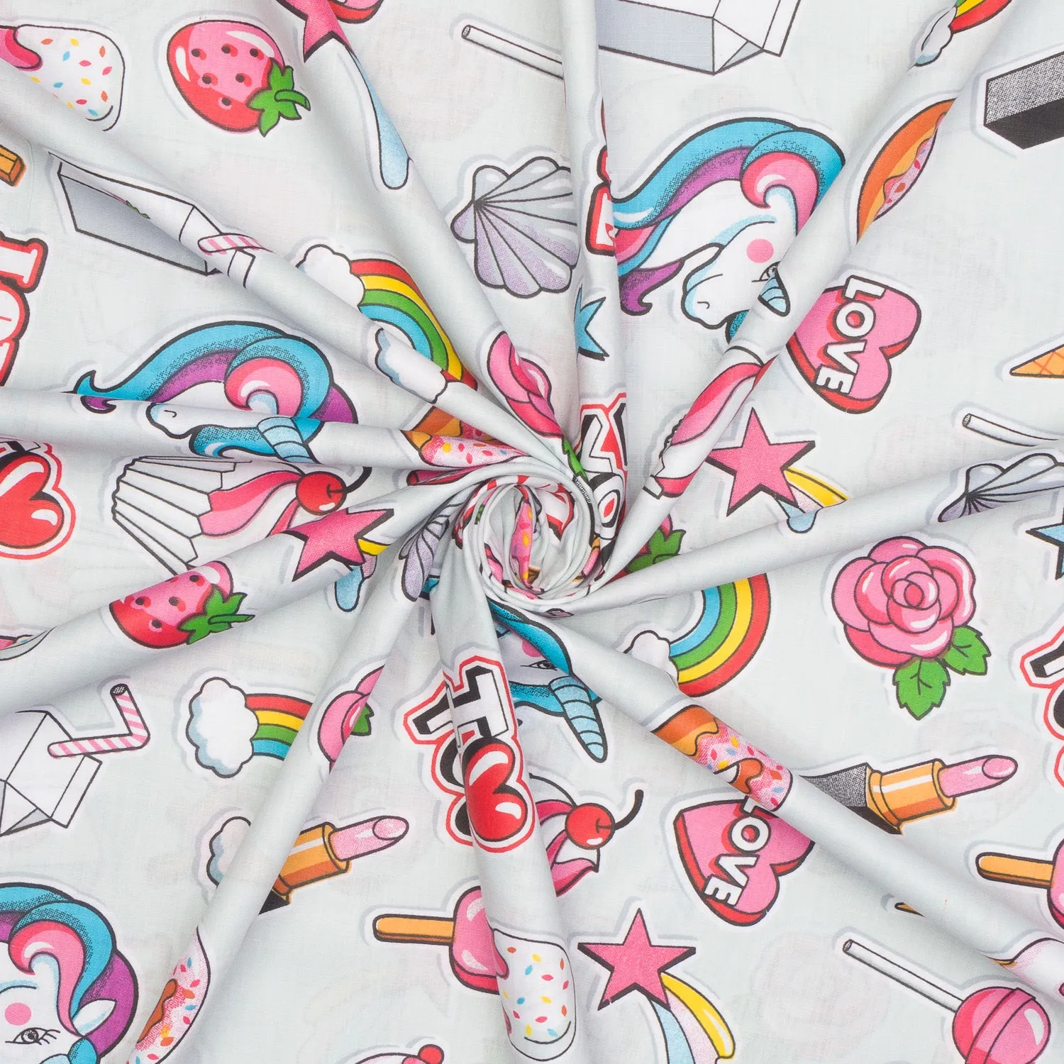 Sheeting Poly Cotton Unicorns 240cm