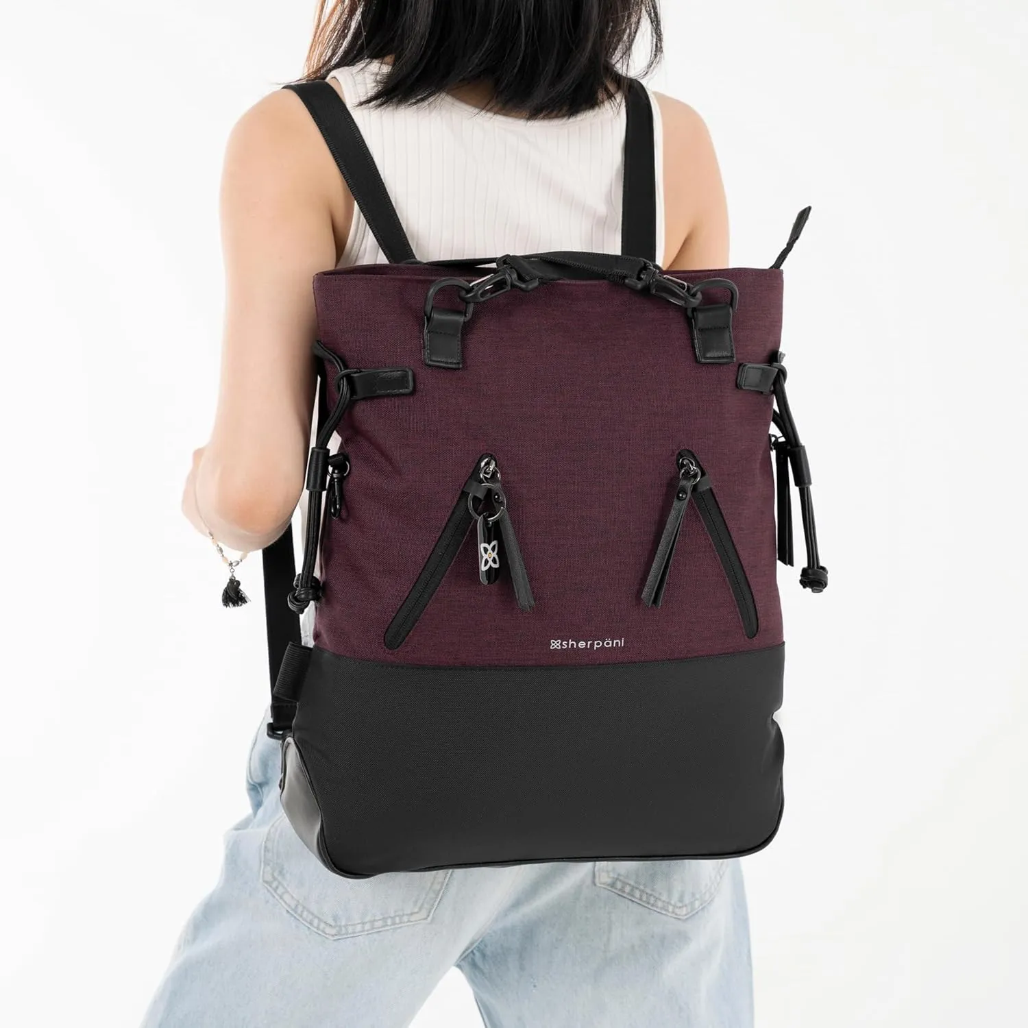 Sherpani Tempest, Anti-Theft Travel Backpack, Teacher Tote Bag, Backpack for Women, Fits 15 Inch Laptop (No Sleeve)