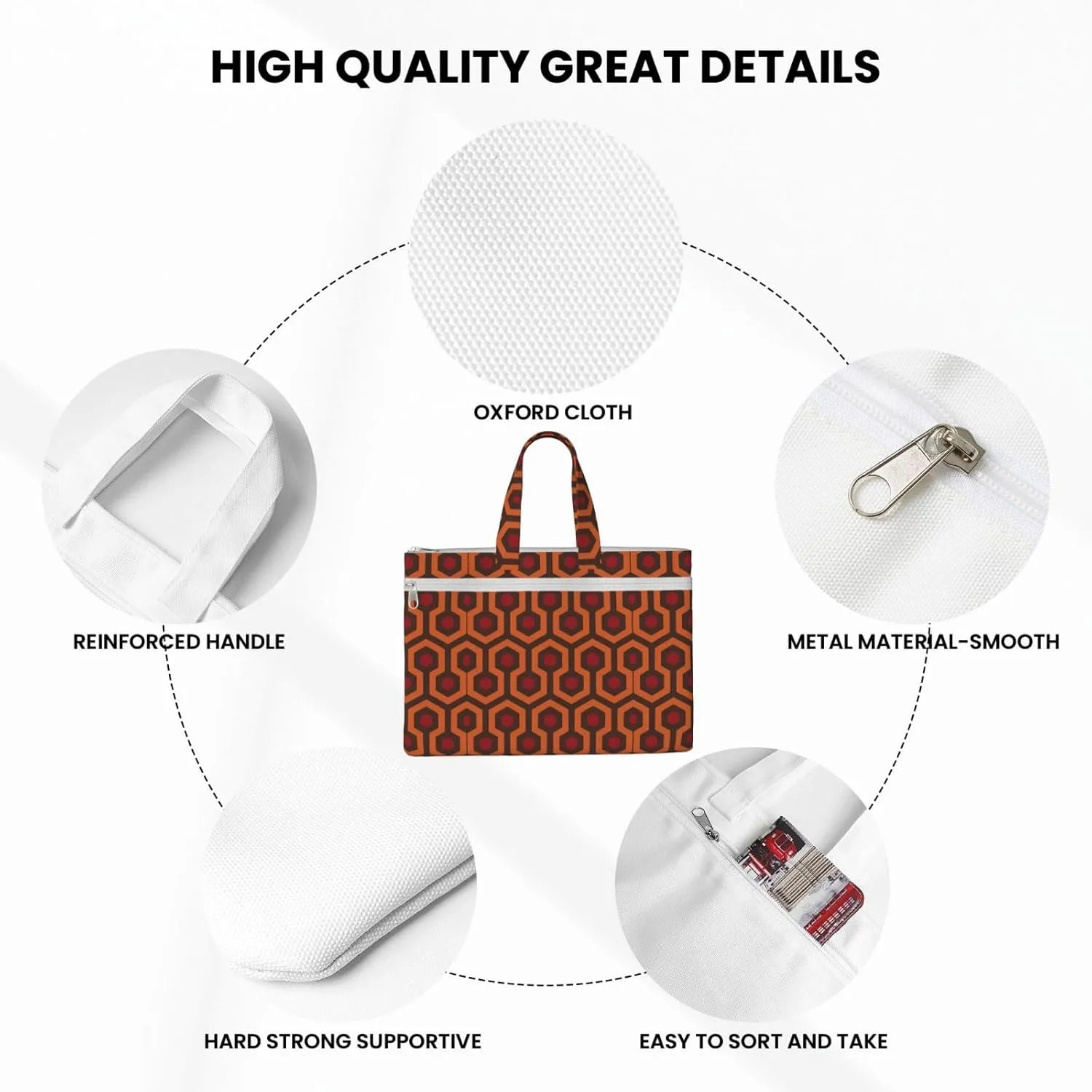 Shining Overlook Print Canvas Tote File Bag Suitable For Studying, Traveling, Traveling, Commuting, Etc.