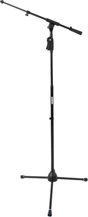 Shure by Gator Deluxe Tripod Mic Stand with Telescoping Boom and Pistol Grip One-Handed Clutch; (SH-TRIPODSTANDTBMDX)