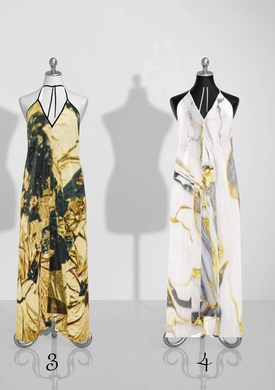 Silk cocktail halter dress