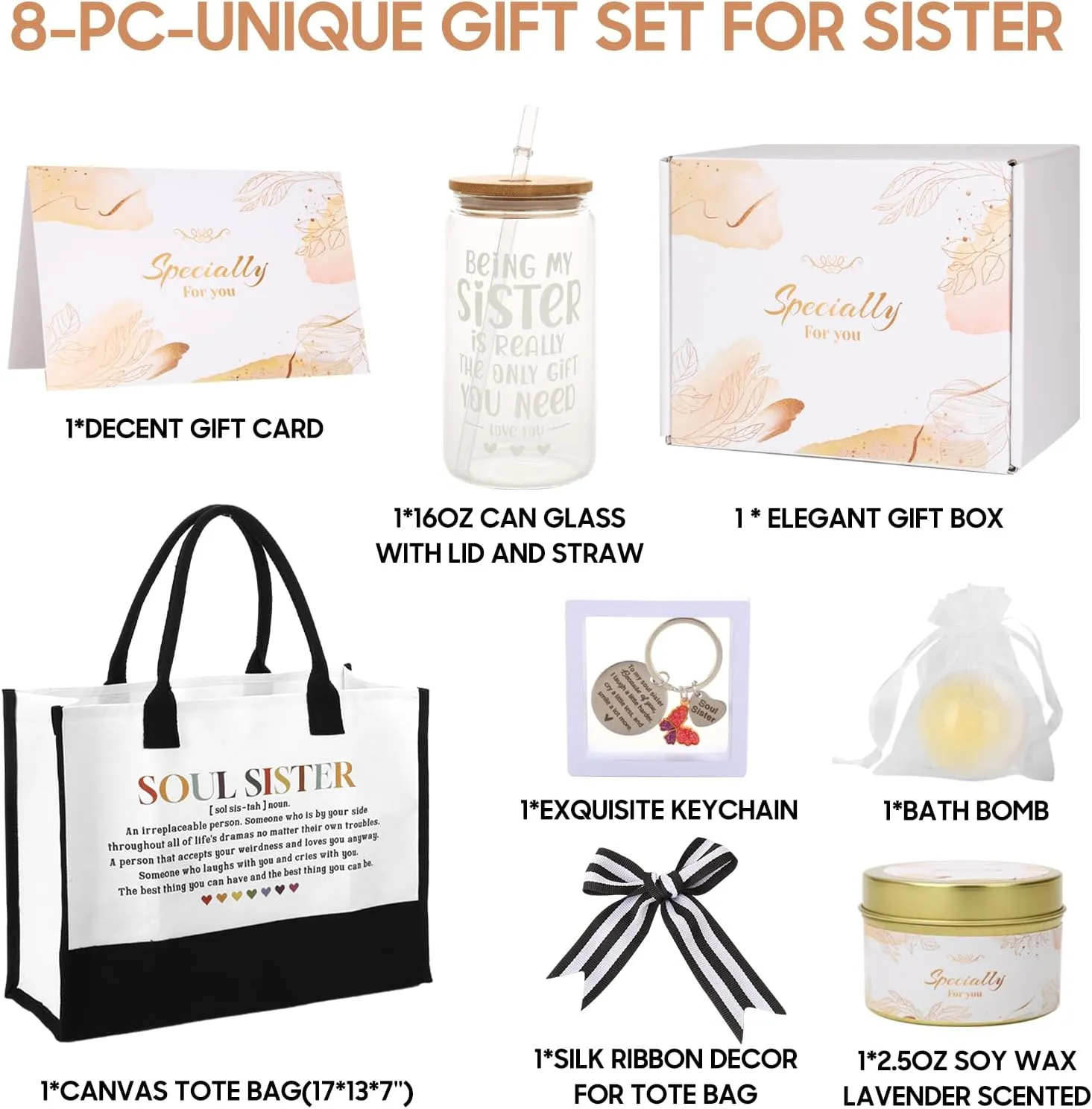 Sister Birthday Gifts from Sister, Birthday Gifts Ideas Big Sister Gift Sister in Law Gifts Christmas Gifts for Sister From Sisters Adult Sister Gifts