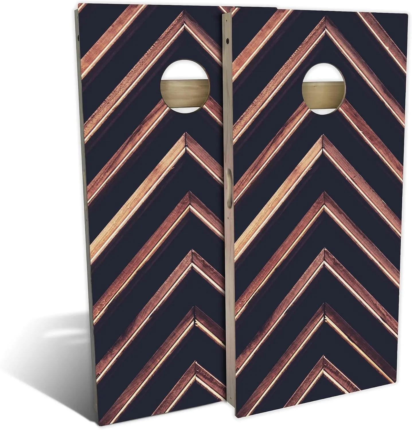 Skip's Garage Country Living Angled Plank All-Weather Cornhole Board Set - Regulation 2x4 (24" x 48") - Weatherproof - Waterproof - CVC Composite - Durable - Long Lasting