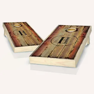 Skip's Garage Personalized Burned Wood Monogram Cornhole Boards - Custom Cornhole Boards - Portable Outdoor Lawn Game   Accessories