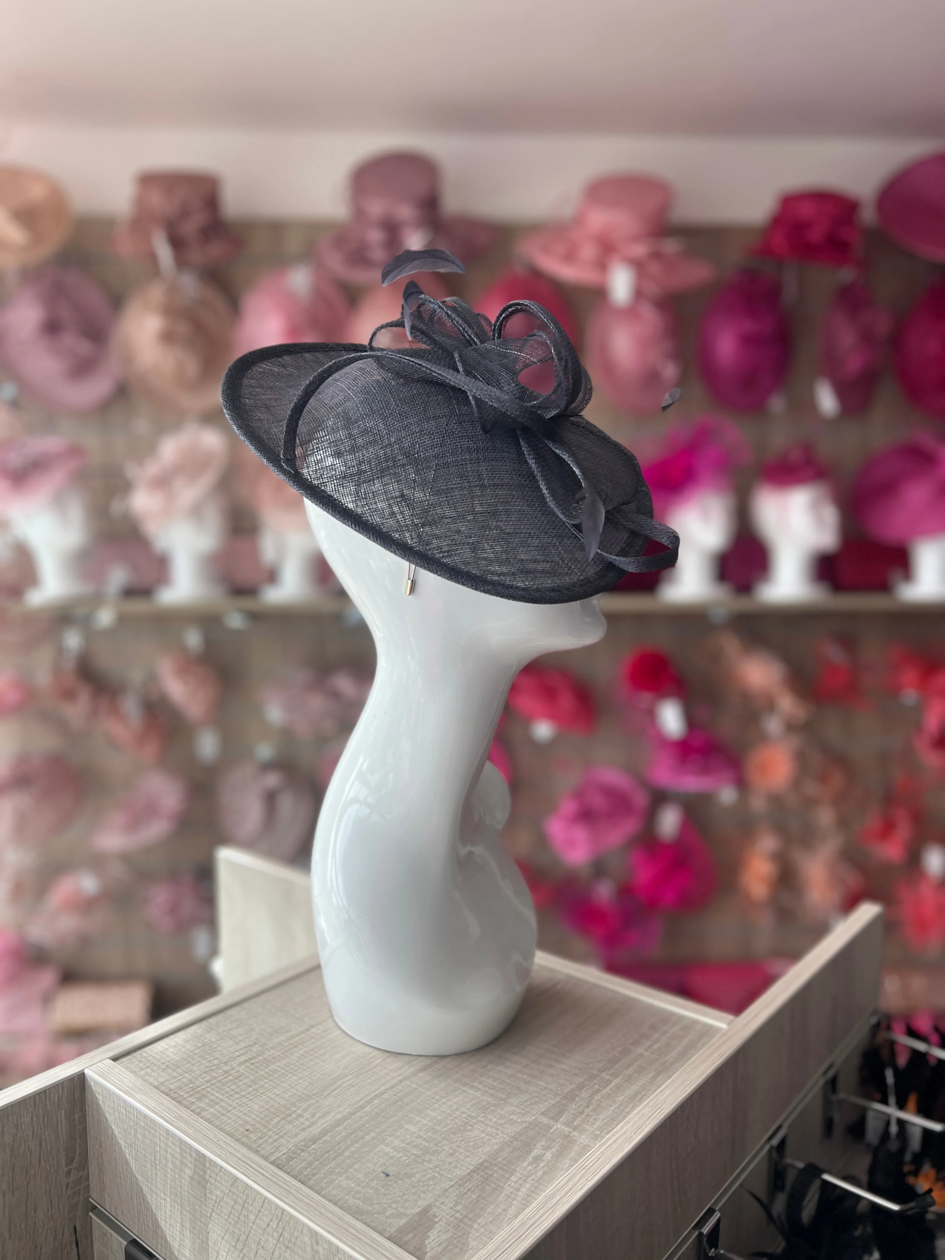 Slate Teardrop Disc Fascinator