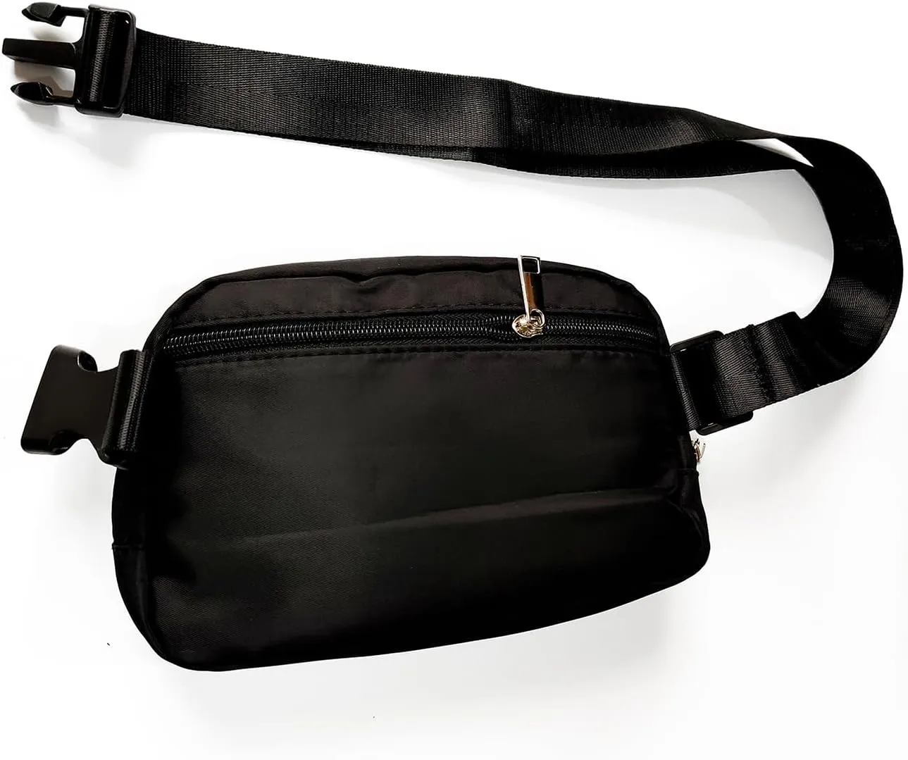 SMALL COLOR Custom Belt Bag Fanny Pack Bag Unisex Personalized Gifts Nylon Waist Bag with Name Text Logo Photo for Workout Running Traveling Hiking (Black)