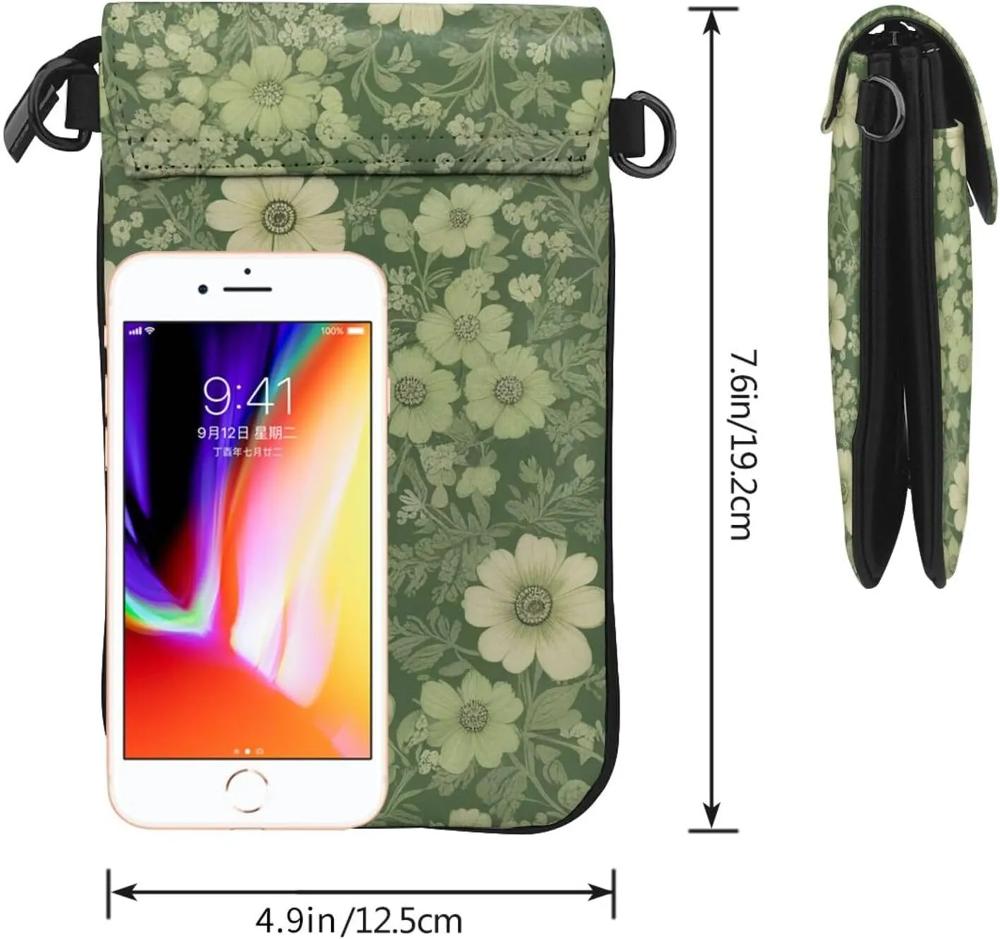 Small Crossbody Bags for Women,Leather Shoulder Bag for Cell Phone Purse with Strap and Lover Dog Paw Printed
