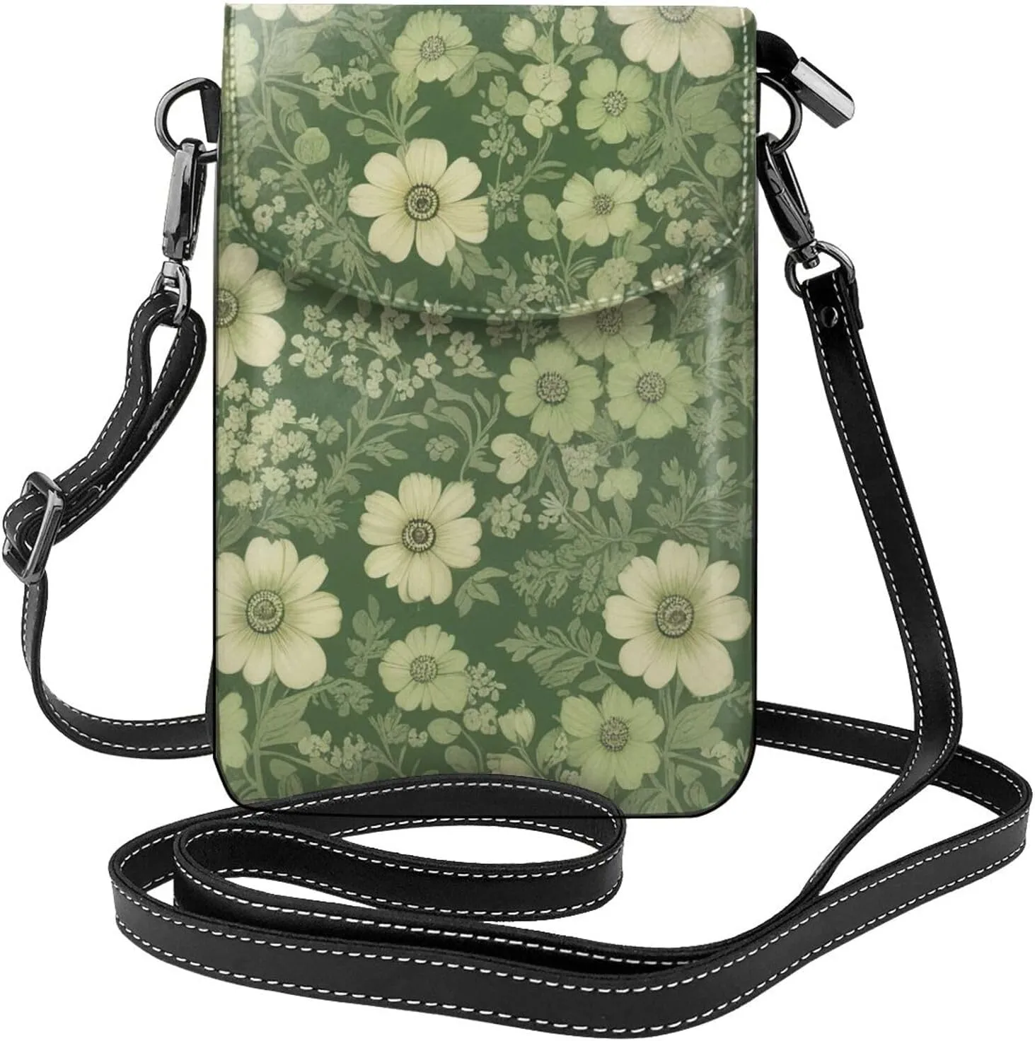 Small Crossbody Bags for Women,Leather Shoulder Bag for Cell Phone Purse with Strap and Lover Dog Paw Printed