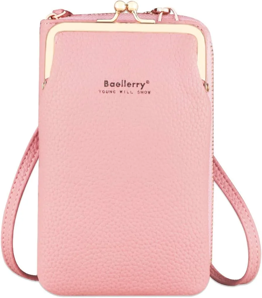 Small Crossbody Phone Bag for Women Lightweight PU Leather Phone Wallet Purse with Shoulder Strap&Card Slots