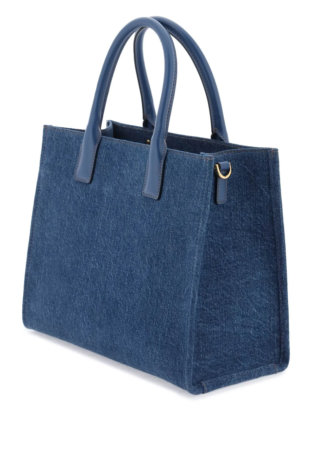 small denim la medusa tote bag