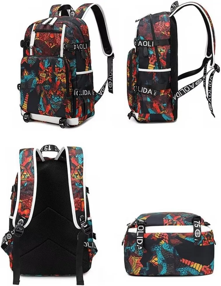 Soccer Player 7 Luminous Multifunction Backpack Travel Football Fans Bag For Men Women (Style 3)