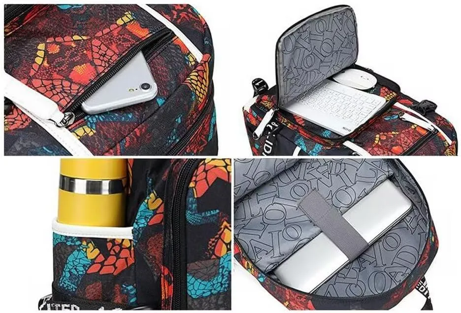 Soccer Player 7 Luminous Multifunction Backpack Travel Football Fans Bag For Men Women (Style 3)