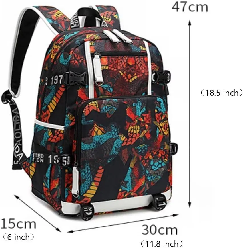 Soccer Player 7 Luminous Multifunction Backpack Travel Football Fans Bag For Men Women (Style 3)