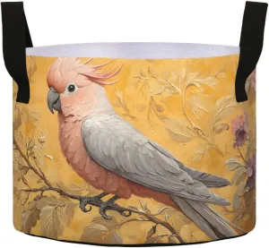 Soft Plant Grow Bags-Portrait Elegant Parrot, 7 Gallon Planting Pots Thickened for Gardening