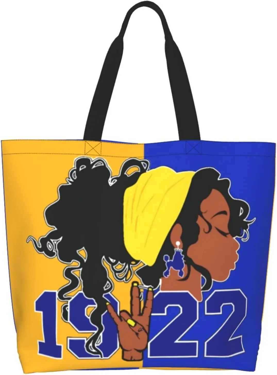 Sorority Tote Bag Sorority Gifts for Women 1922 Reusable Fashion Beach Bag Large Shoulder Shopping Bag