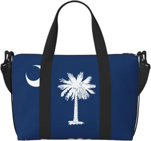 South Carolina Flag print Travel Duffle Bag,Weekender Bags,Gym Duffel Bag,Luggage Duffle Overnight for Women Men