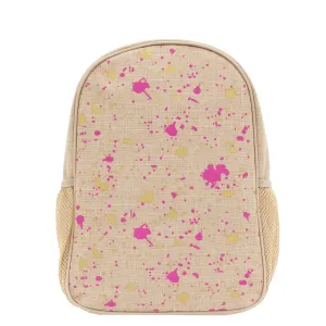 SoYoung Fuchsia and Gold Splatter Toddler Backpack