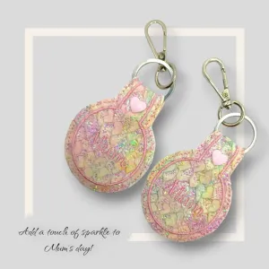 Sparkly Mum Keychains - Marine & Themed Vinyl | Gorgeous Mothers Day Gift!