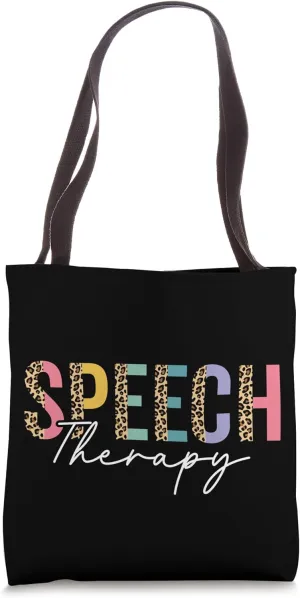 Speech Therapy Leopard Print Special Education Teacher Tote Bag