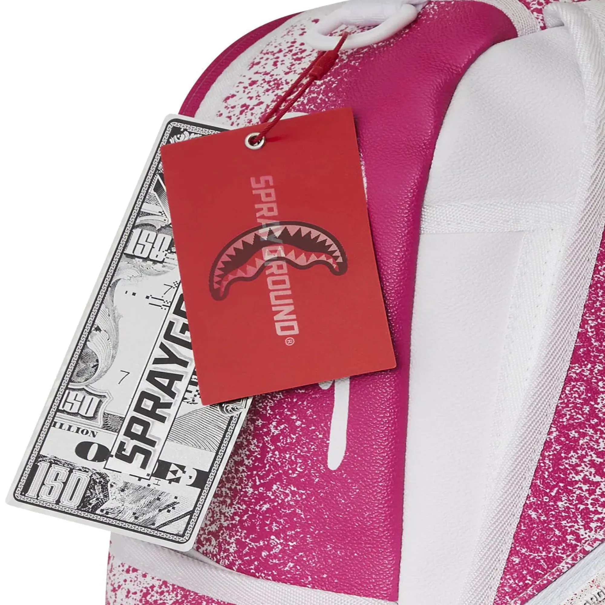 SprayGround Men Pink Vandal Backpack Spring 2025 (Pink White)