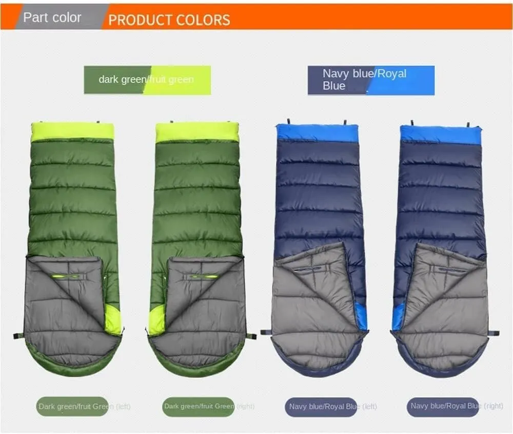 Spring and Autumn Outdoor Camping Double Splicing Cotton Sleeping Bag