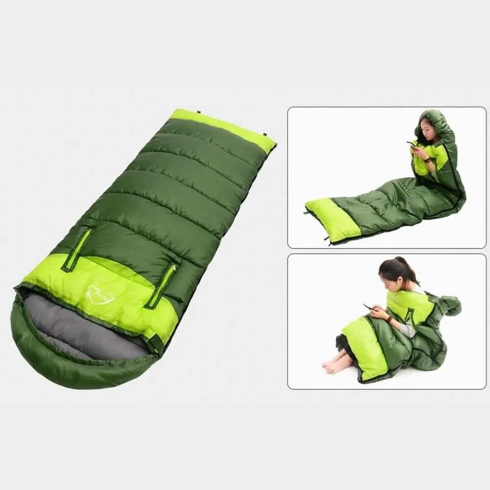 Spring and Autumn Outdoor Camping Double Splicing Cotton Sleeping Bag