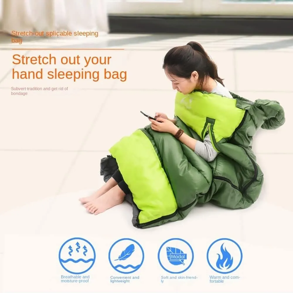 Spring and Autumn Outdoor Camping Double Splicing Cotton Sleeping Bag