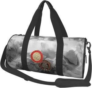 St Florian Patron Saint of Firefighters with Hero's Convertible Garment Bag with Shoulder Strap, Carry on Garment Duffel Bag for Men Women - Rolling Foldable for Travel Luggage Bags (Black)