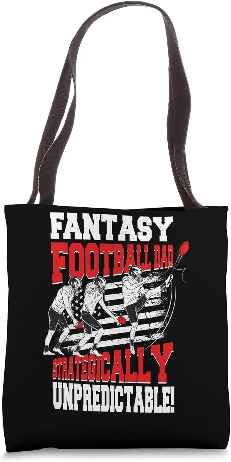 Strategically Unpredictable Fantasy Football Dad Tote Bag