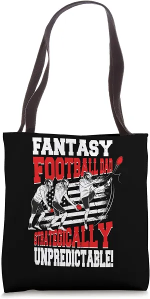 Strategically Unpredictable Fantasy Football Dad Tote Bag