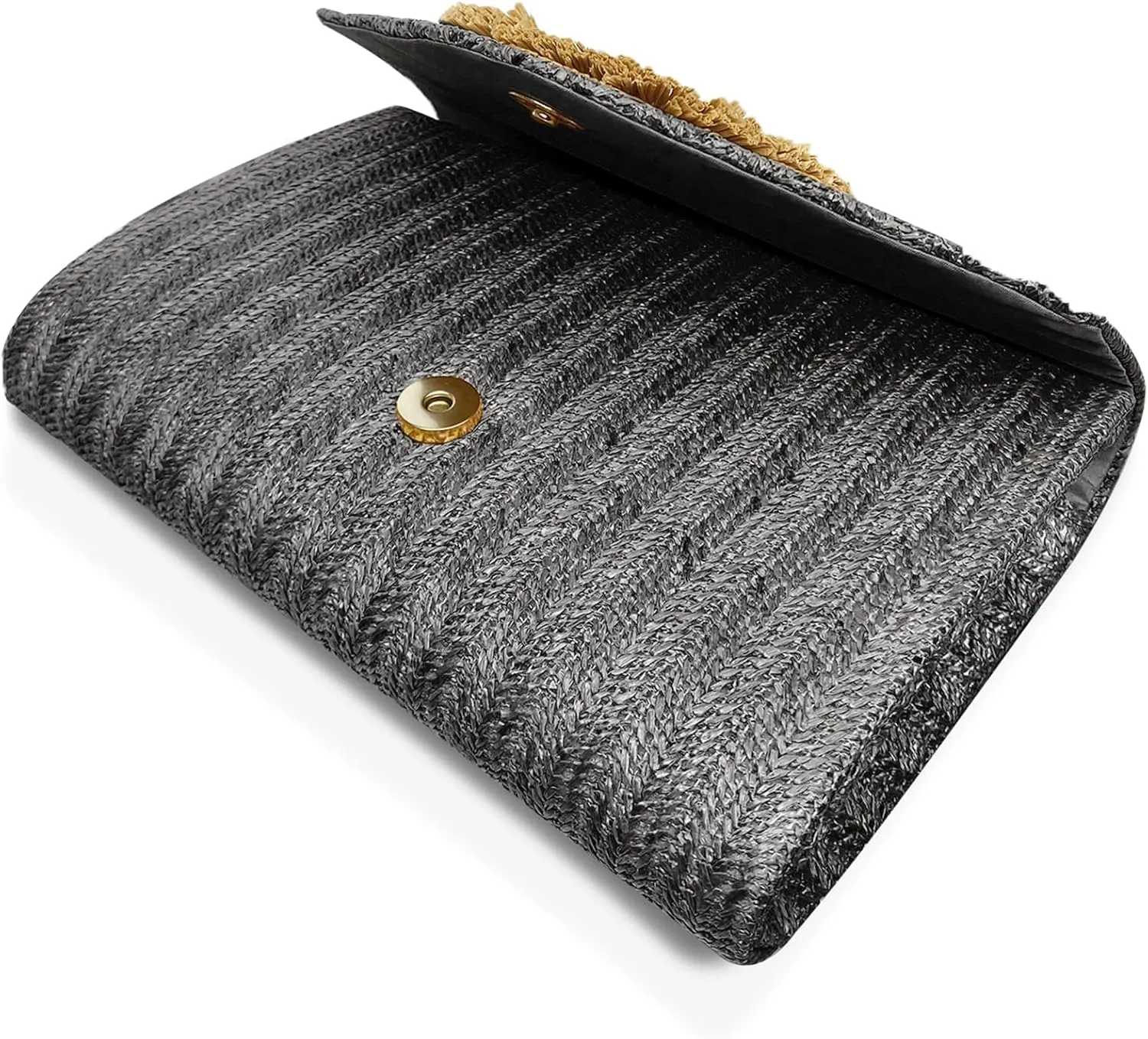 Straw Clutch Purse for Women Summer Clutch Purses Beach Envelope Bag Evening Handbag Shoulder Crossbody Purse
