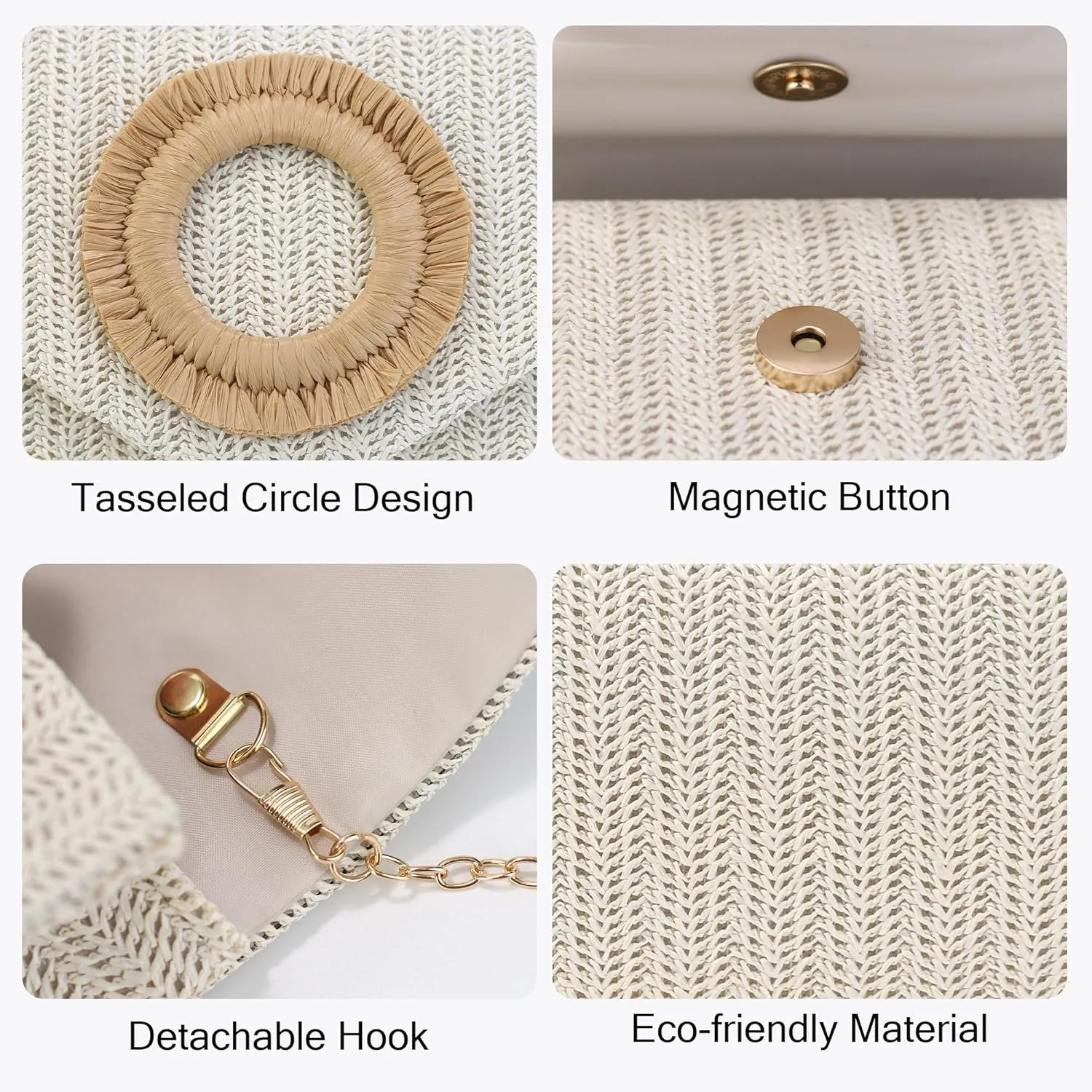 Straw Clutch Purse for Women,Summer Woven Beach Bag,Envelope Evening Handbags for Wedding Vacation Travel Party 2025