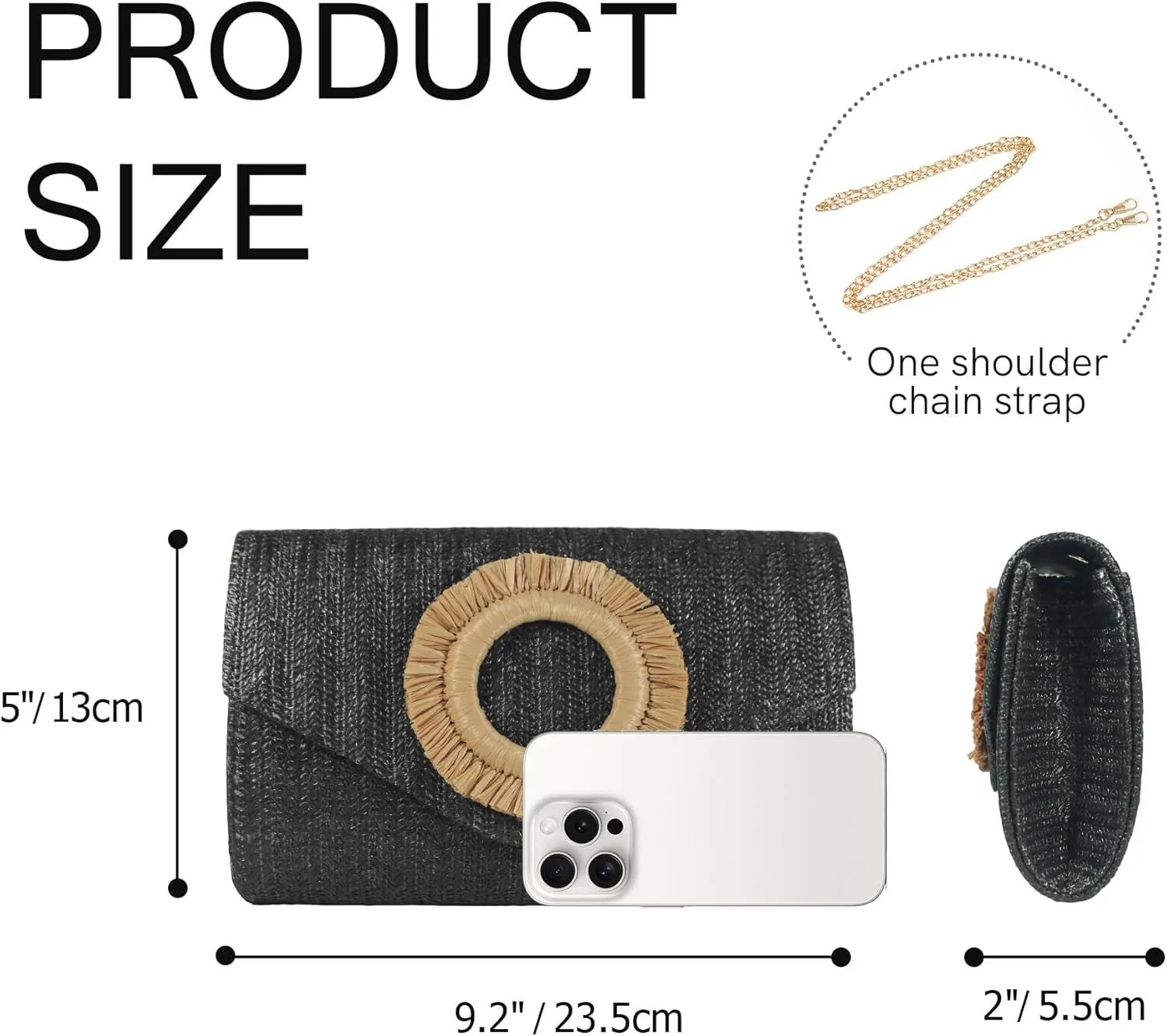 Straw Clutch Purse for Women,Summer Woven Beach Bag,Envelope Evening Handbags for Wedding Vacation Travel Party 2025