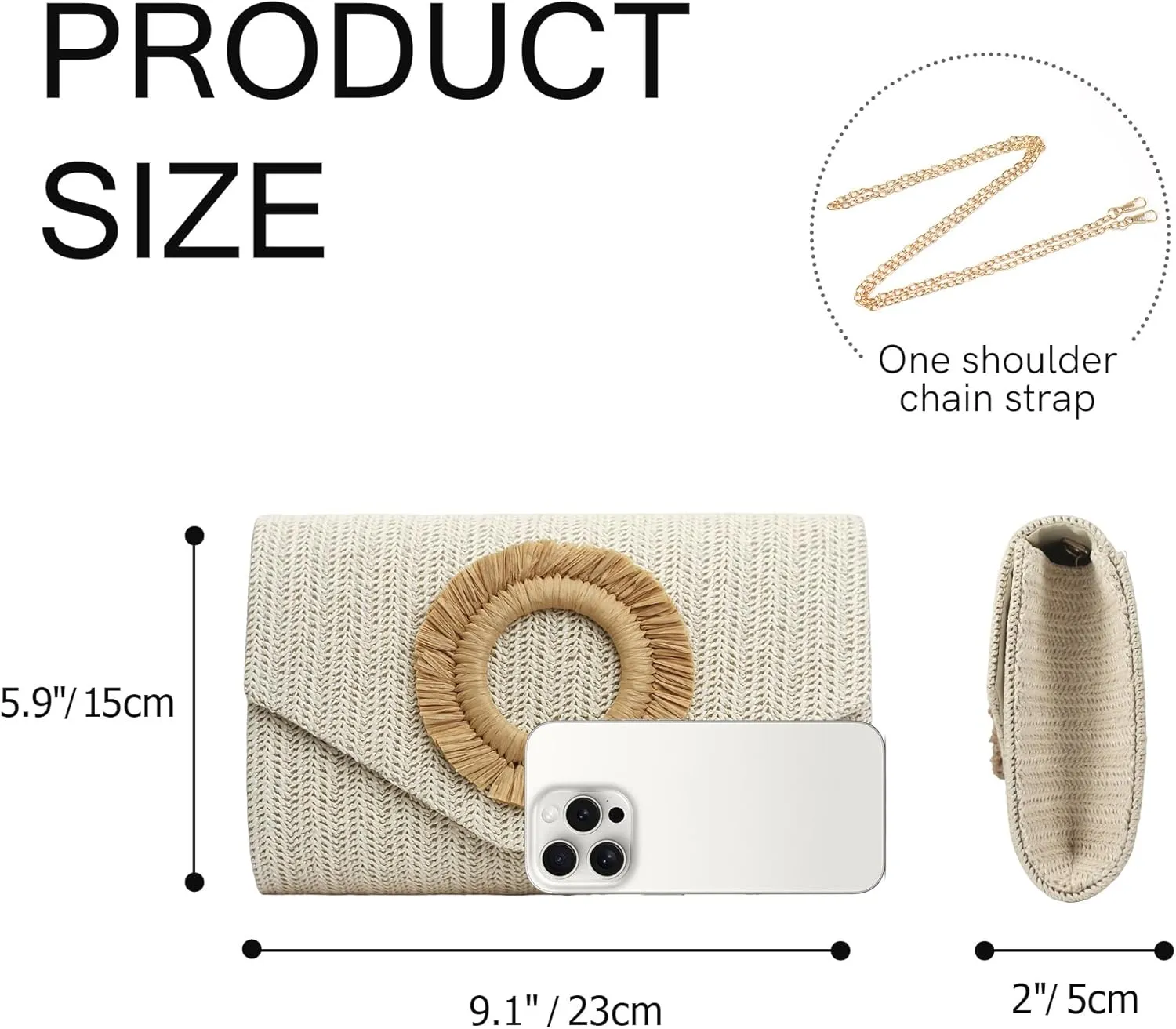 Straw Clutch Purse for Women,Summer Woven Beach Bag,Envelope Evening Handbags for Wedding Vacation Travel Party 2025