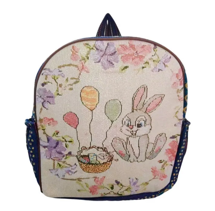 Style Gold Silk Embroidered Elephant National Backpacks