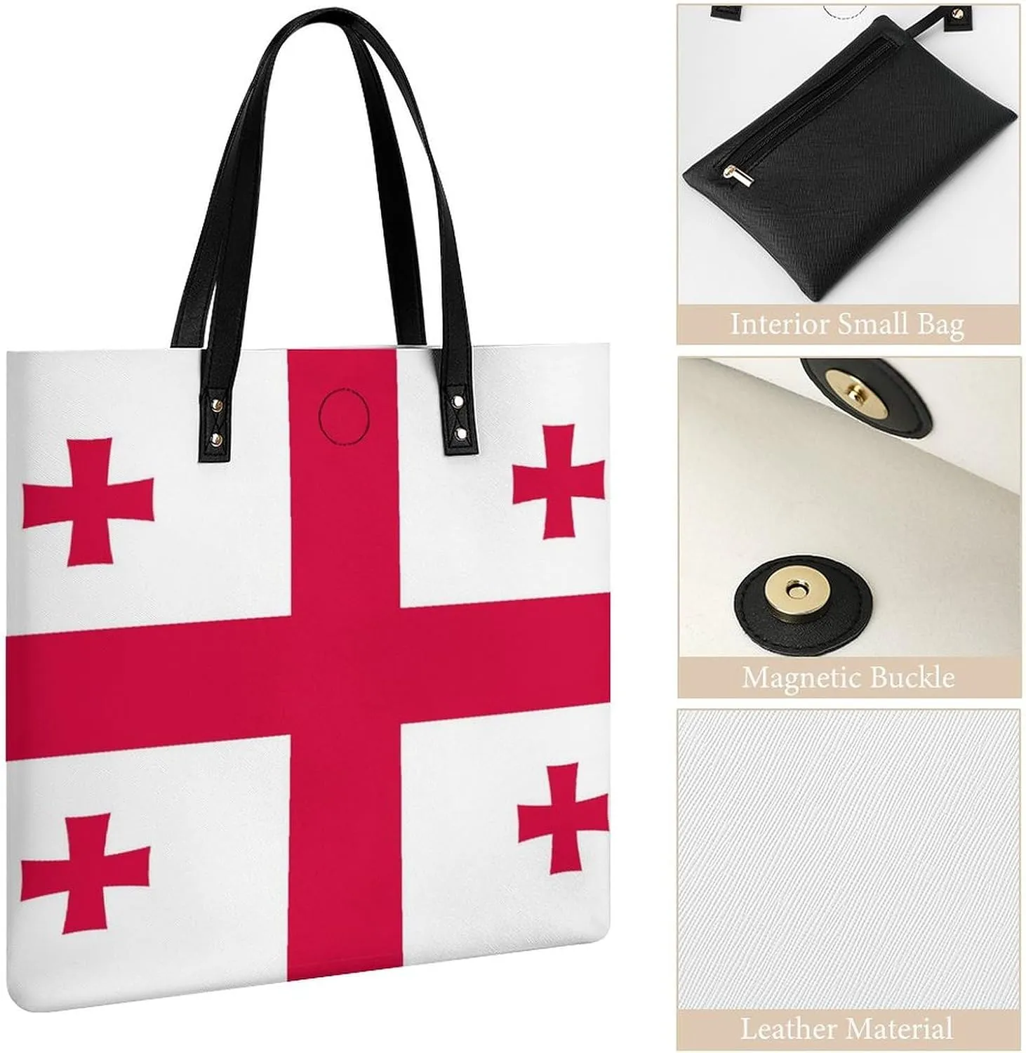Stylish Hungary Flag Women's Tote Bag Spacious Leather Purse Ideal for Work and Leisure