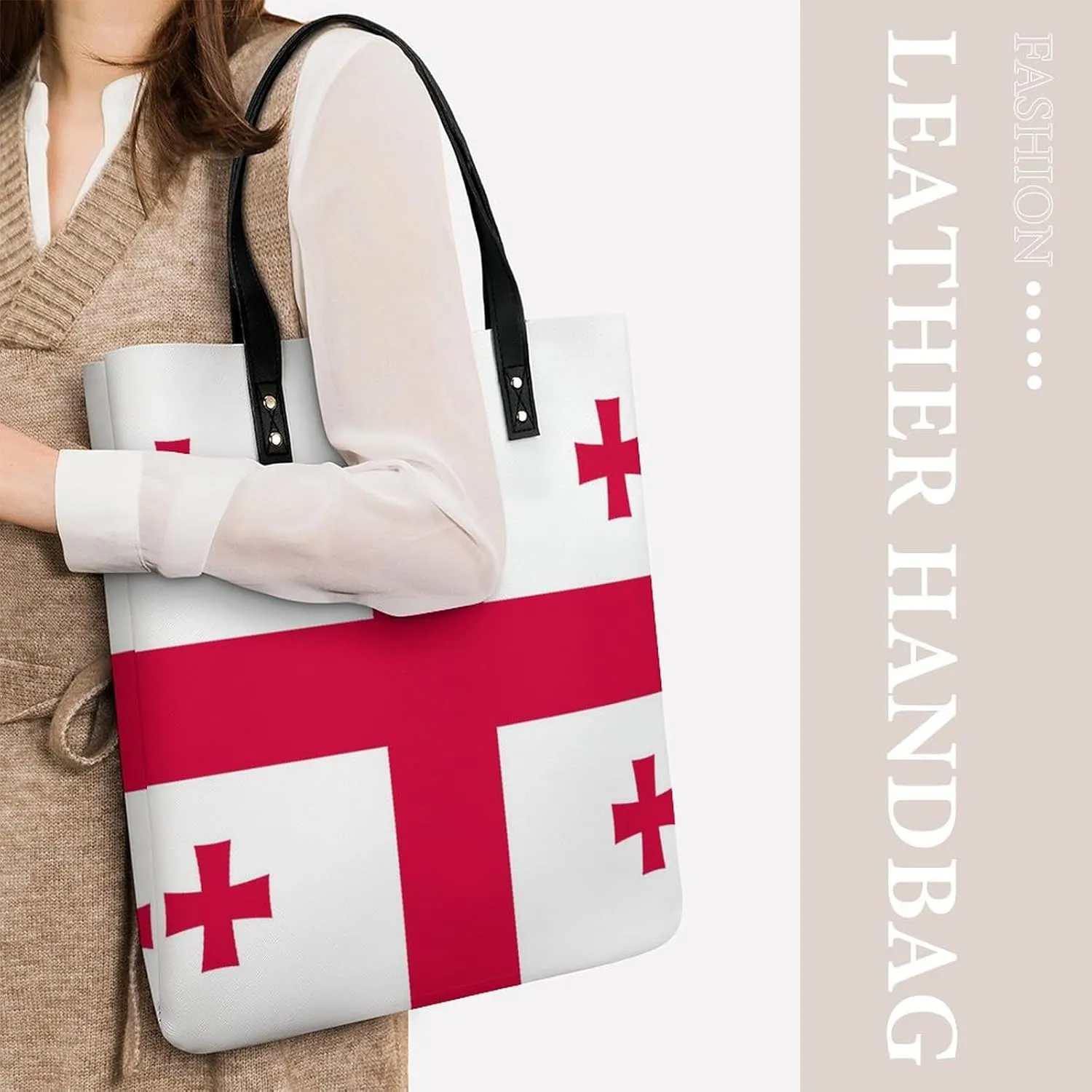 Stylish Hungary Flag Women's Tote Bag Spacious Leather Purse Ideal for Work and Leisure